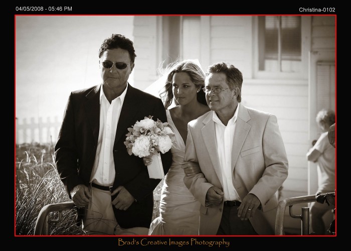 Down the aisle with Dad and Step-dad