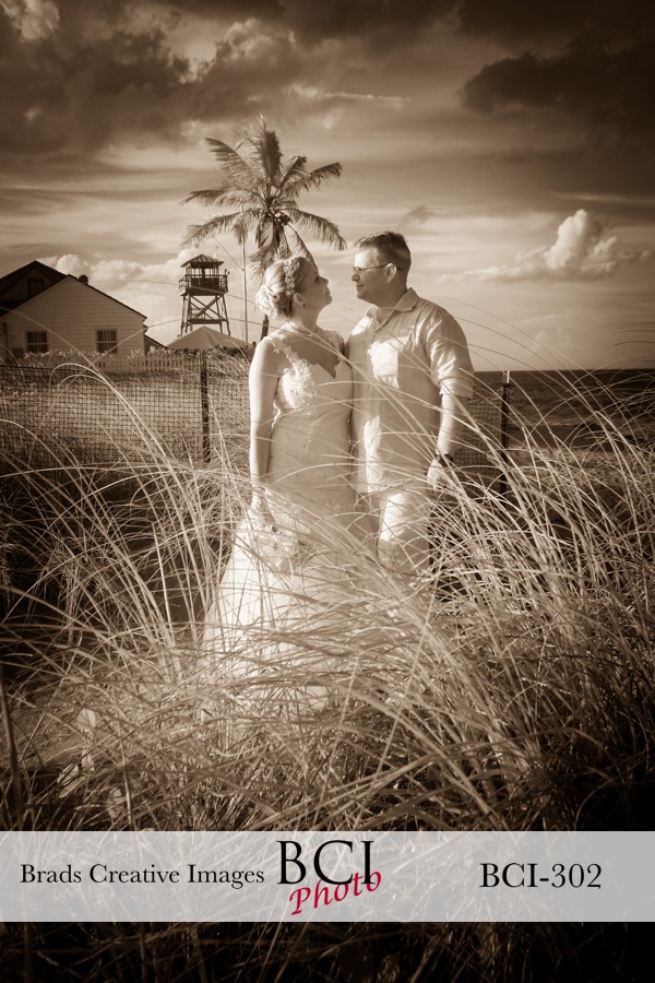 Beach Wedding out of the Fire and into the Rain