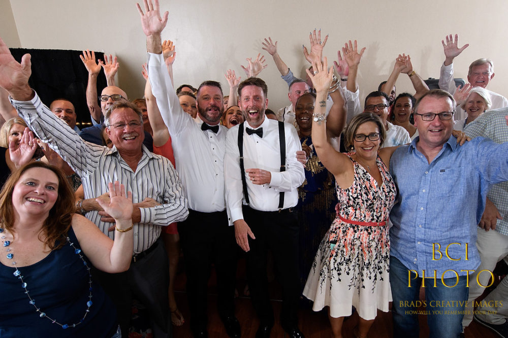 Two Grooms and a Cake! Wedding at IRP Marriott Brads Creative Images